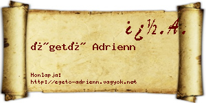 Égető Adrienn névjegykártya